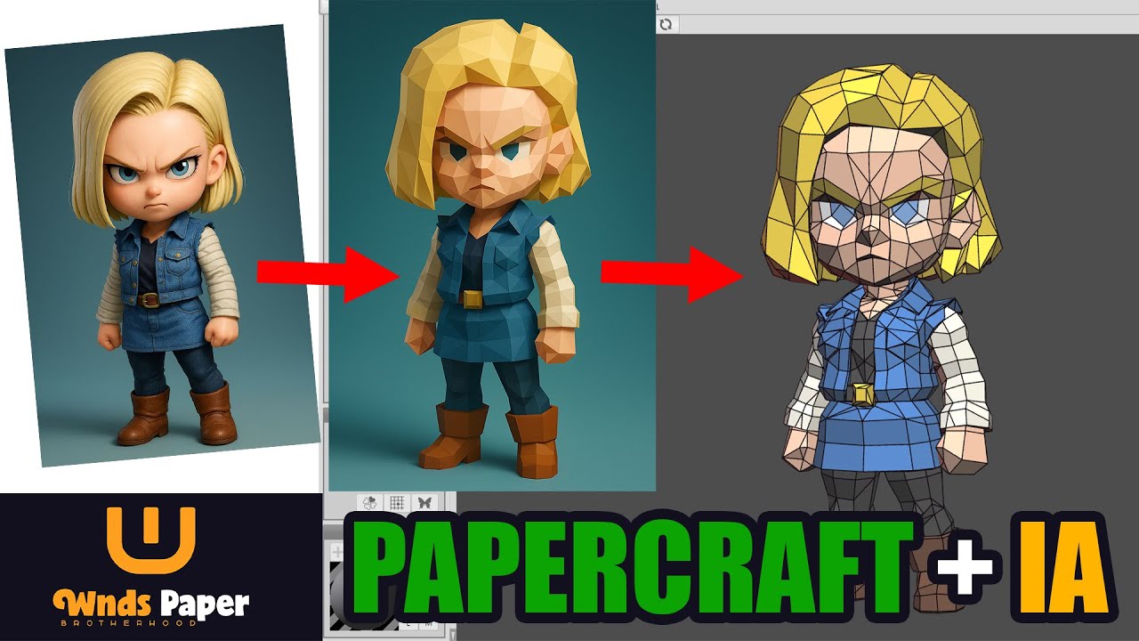Como CRIAR MODELOS 3D LOW POLY com IA para PAPERCRAFT! (Fácil e Rápido)