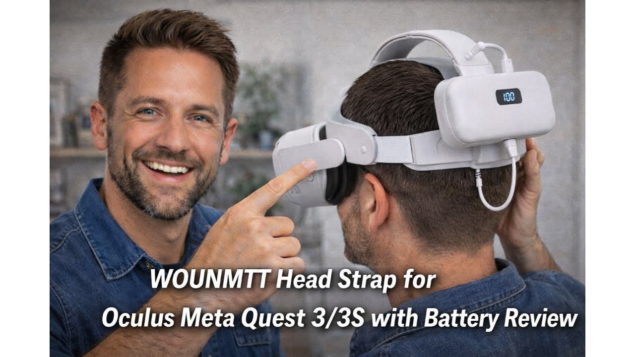 🥽 Обзор головного ремешка WOUNMTT для Meta Quest 3/3S – увеличение времени работы от батареи и по...