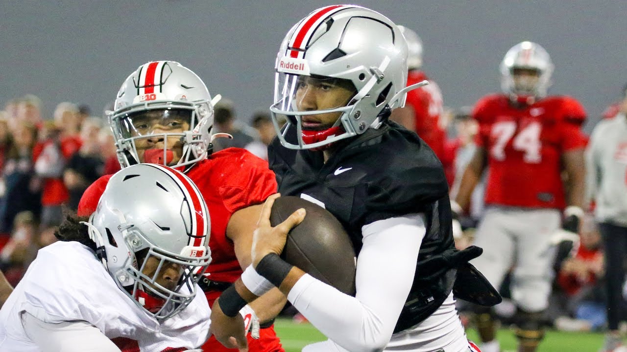 Buckeyes go head-to-head in 11-on-11 scrimmage reps at Student Appreciation Day