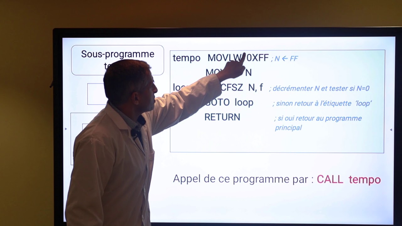 PIC 16F877, Sous prog et temporisation Partie 1