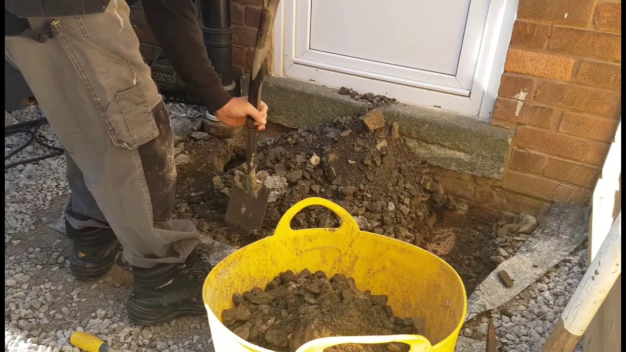 Building our door step PART 1 - digging and footings #diy #brick #building