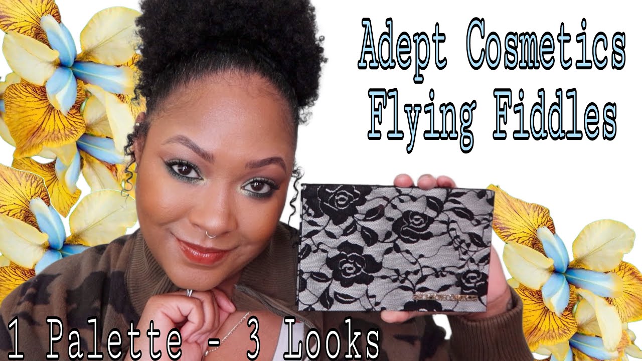 Adept Cosmetics Flying Fiddles Palette | 1 Palette - 3 Looks & Swatches