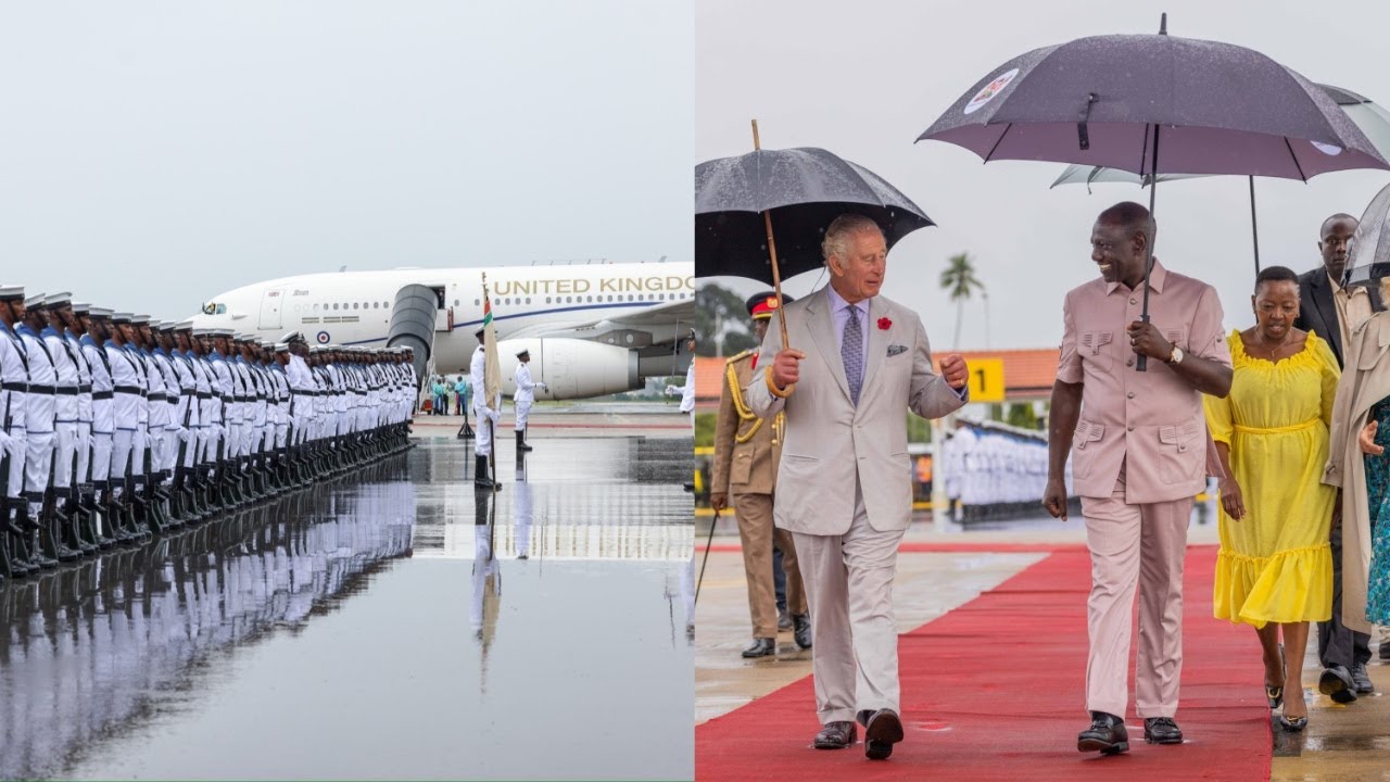 President Ruto sees off King Charles III & Queen Camilla at Moi International airport, Mombasa!!
