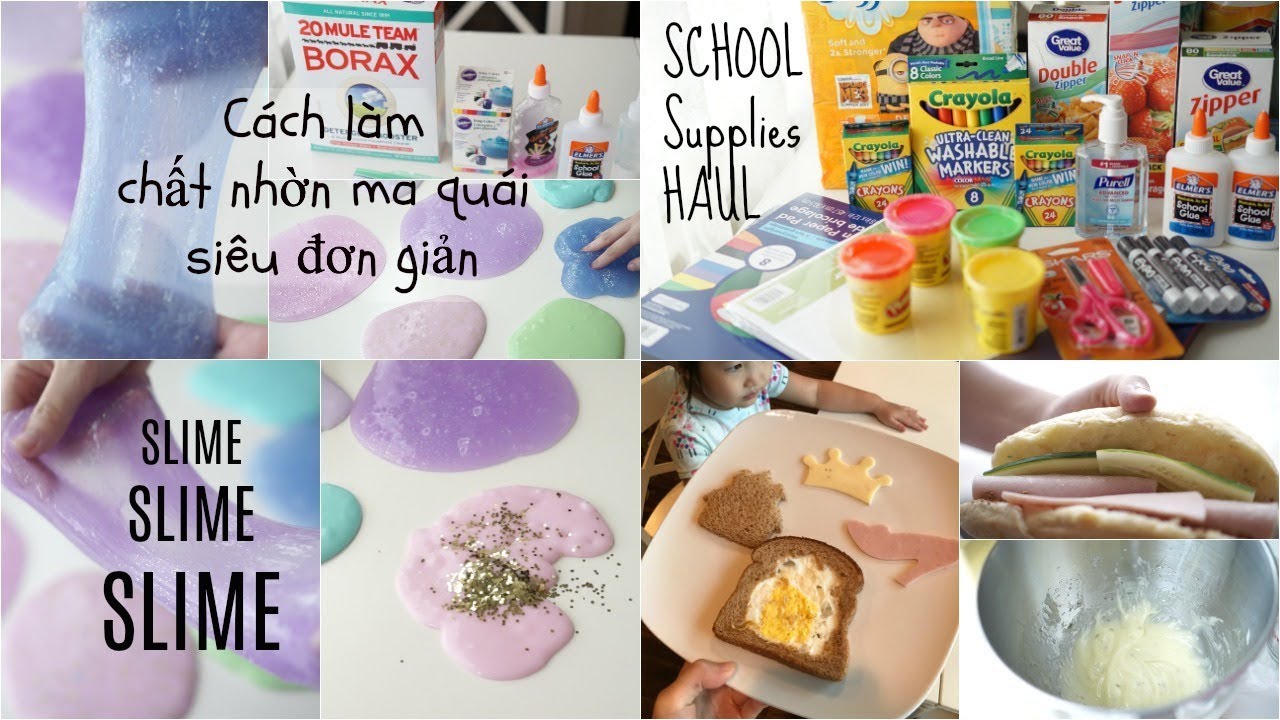Cuối Tuần Làm SLIME Chơi ❀ ĐI MUA ĐỒ DÙNG HỌC TẬP NGÀY TAX FREE ❀ Làm sốt trứng... | mattalehang