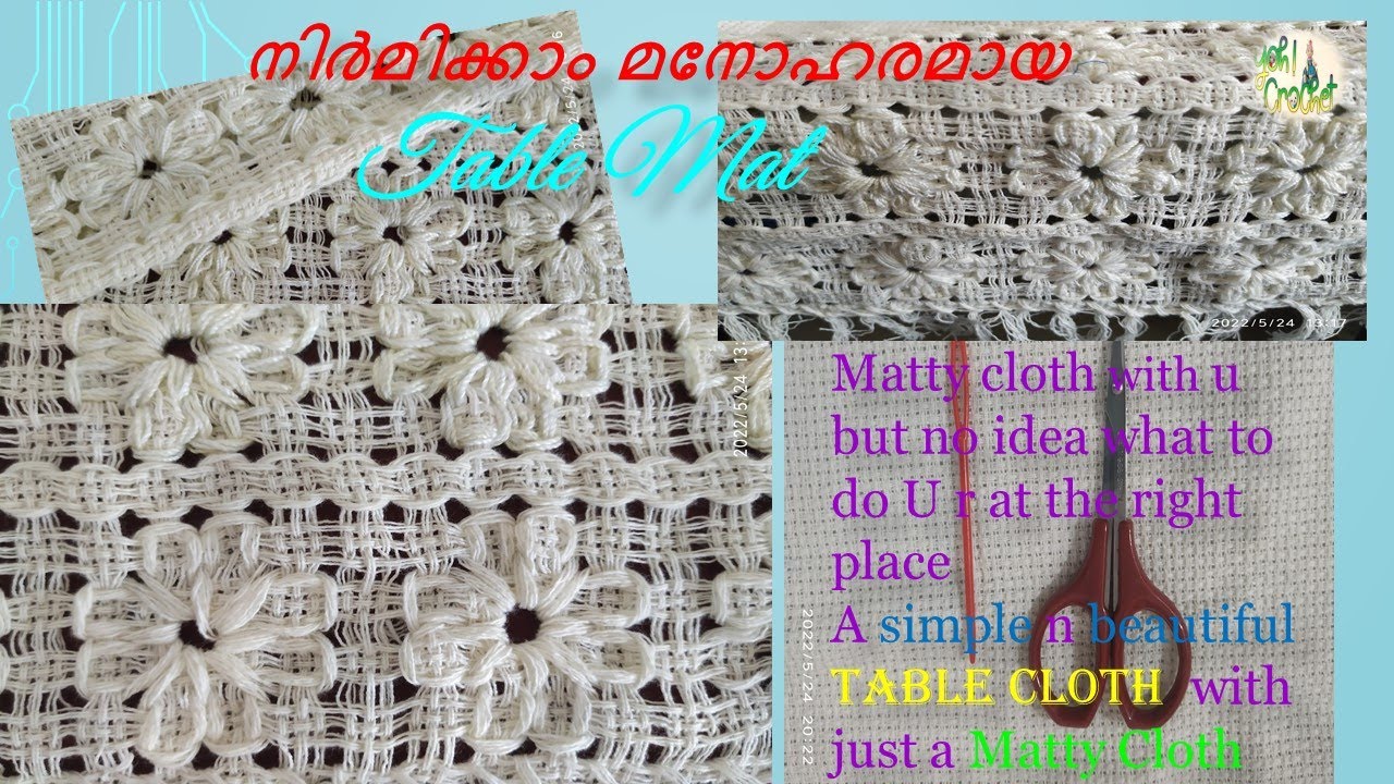Table Cloth Super easy Design || Table Cloth with only a Matty Cloth || Dusuti  Design  Yoh!Crochet