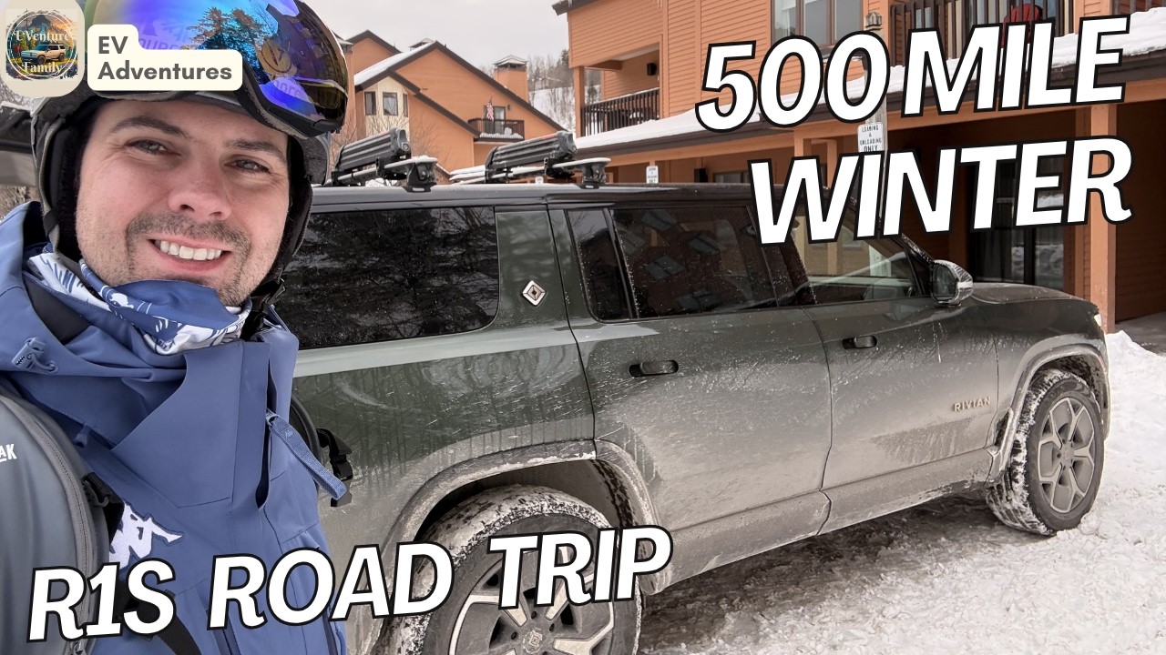 Rivian R1S Winter Road Trip: Can We Survive 5+ Hours with 3 Kids & Brutal Winter Range? ❄️🎿