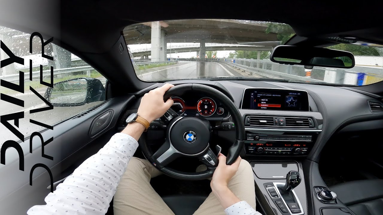 4K | BMW 6 GRAN COUPE daily city drive in the rain 👌 #bmw #640d #grancoupe #asmr #rain #drive