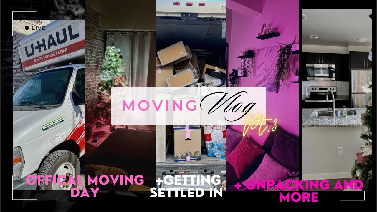 Moving Vlog| pt.3| Official moving Day+ unpacking and getting settled in+ more🙏🏾💕