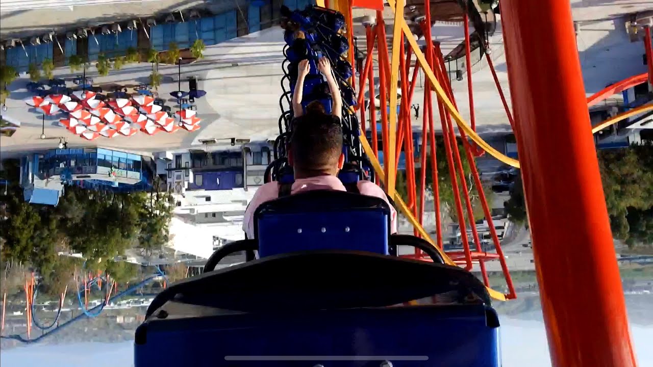 Wonder Woman Flight of Courage Back Seat POV 2023 FULL HD Six Flags Magic Mountain