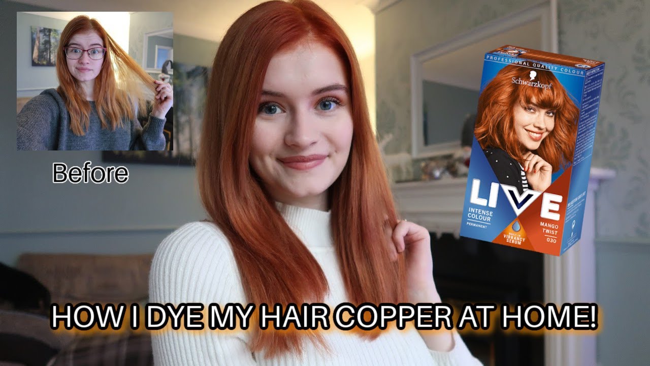 HOW I DYE MY HAIR COPPER AT HOME! Schwarzkopf 030 Mango Twist Hair Dye