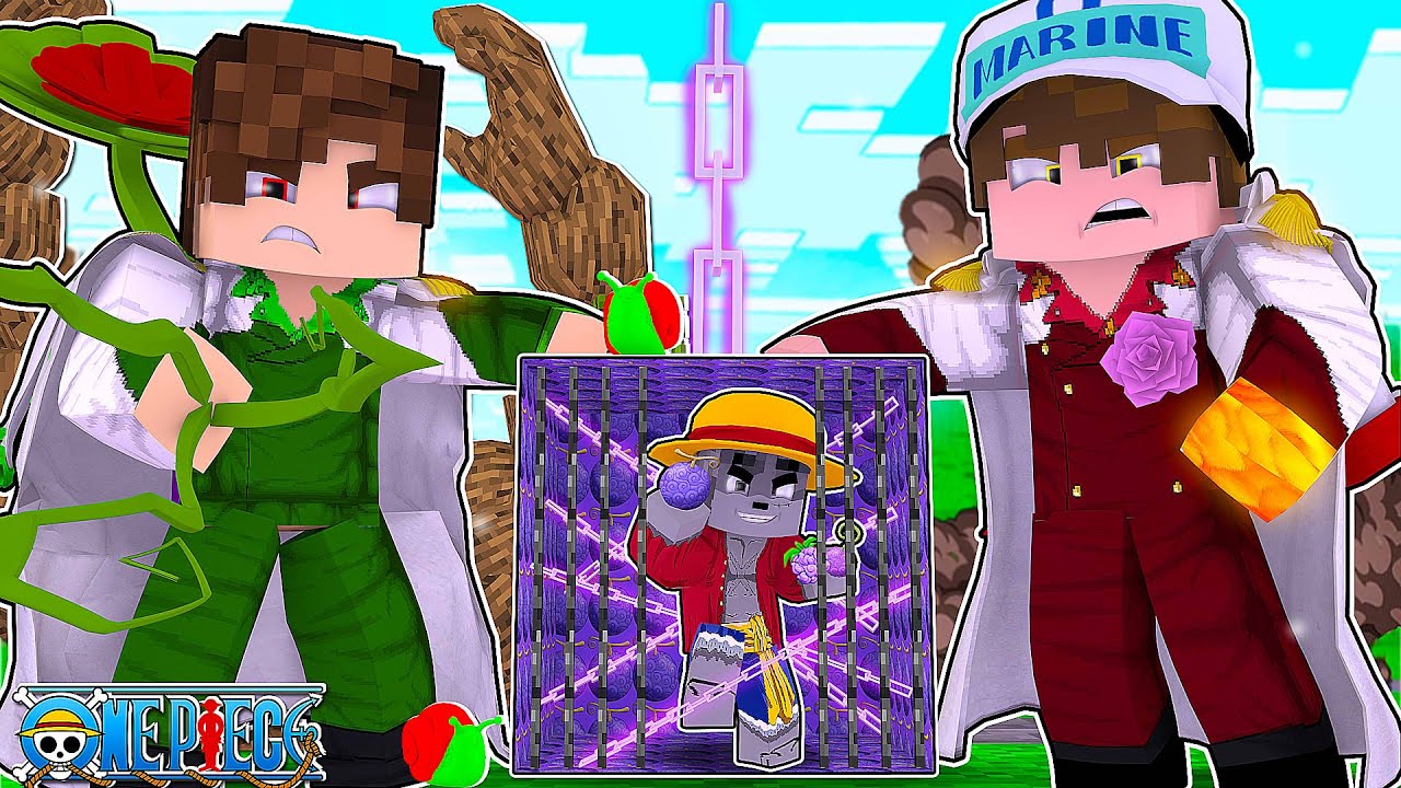 Meus amigos me PRENDERAM em One Piece e então eu fiz VINGANÇA com as MINI DEVIL FRUITS  no minecraft