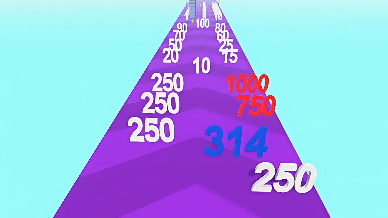 Number Run Merge Challenge fast collection ASMR walkthrough gameplay 
