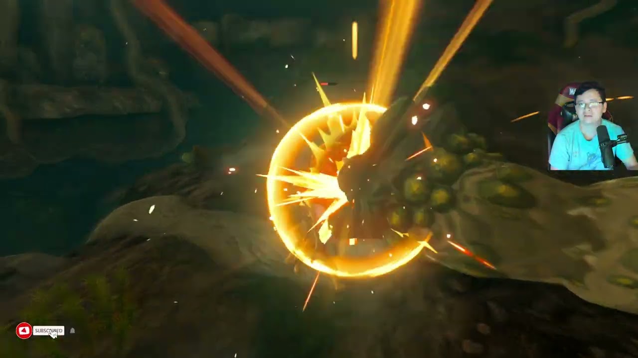 How to defeat plant eater in Bottomless Cave in Zelda Tears of the Kingdom with Bomb