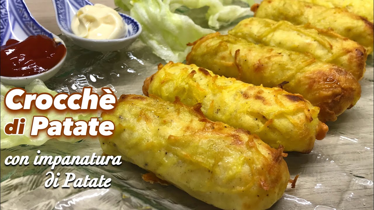 CROCCHE' CON CROSTA  CROCCANTE DI PATATE AL FORNO leggere CROCCHÈ OF POTATOES - Tutti a Tavola