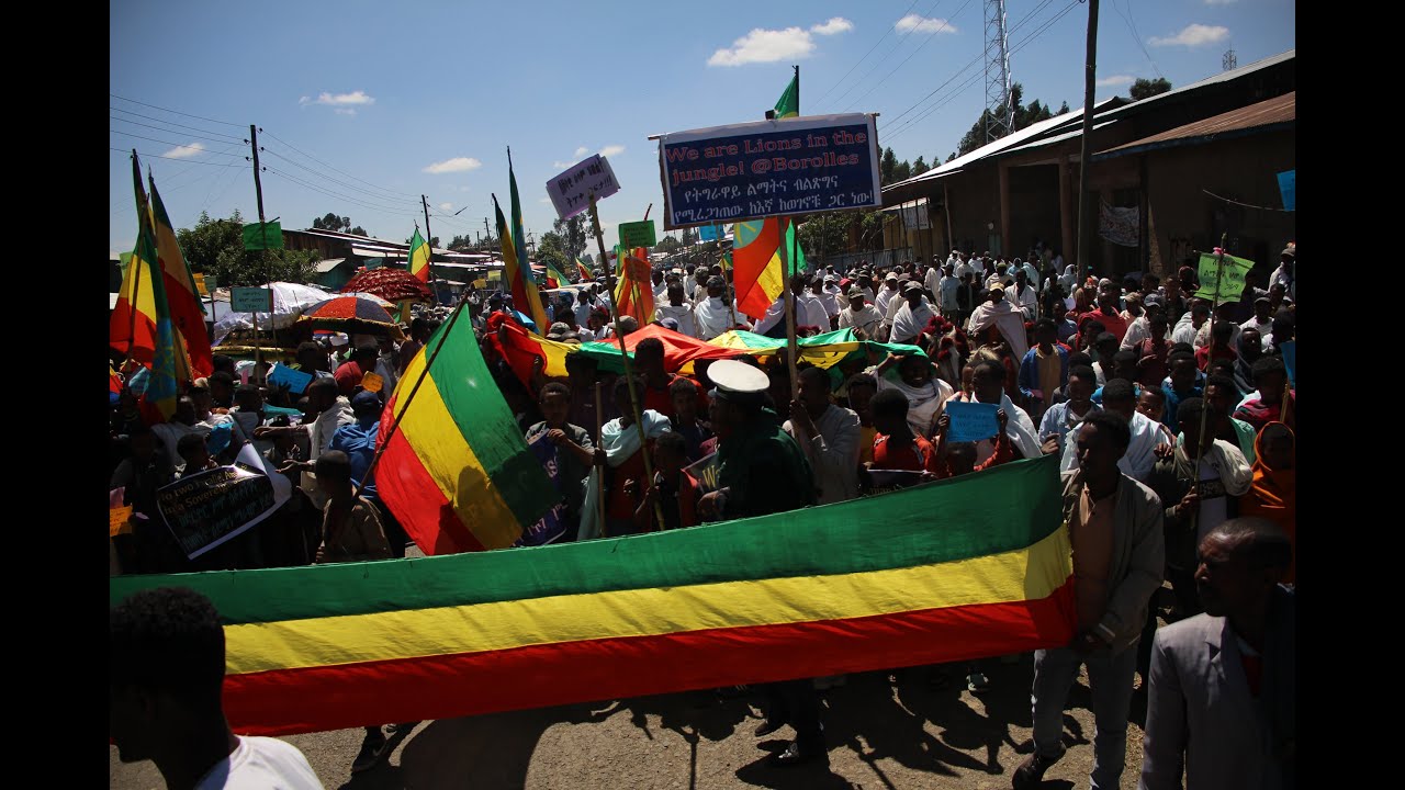 በምስራቅ ጎጃም ዞን በደባይ ጥላት ግን ወረዳ የውጭ ጣልቃ ገብነትን የሚያወግዝ ሰልፍ