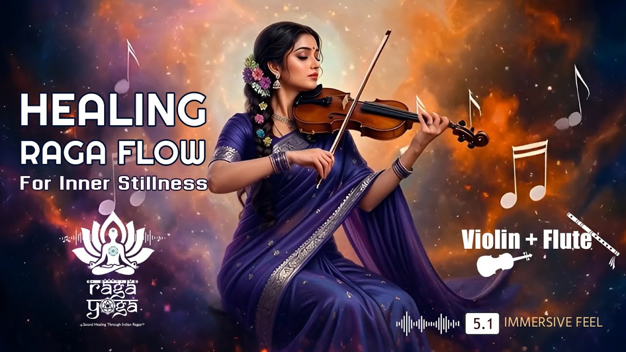 1 Hour Soothing Violin & Flute | Raga Yoga Instrumental for Meditation, Yoga & Peace