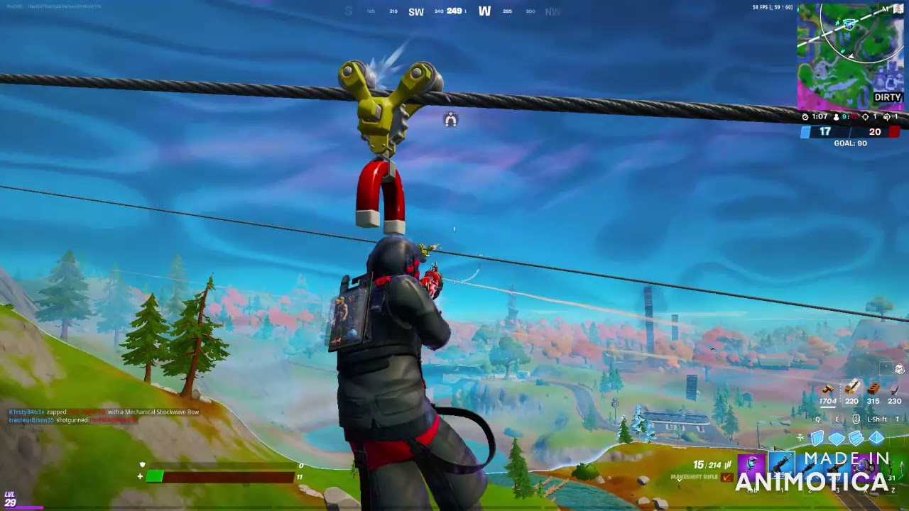 Ride Different Ziplines Walkthough - #fortnite #fortnite #fortniteleaks