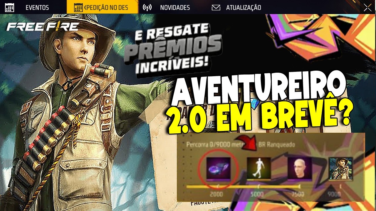 AVENTUREIRO 2.0 EM BREVÊ! 😍🔥 DUNK MASTER NA LOJA DO CUBO? NOVIDADES FREE FIRE!