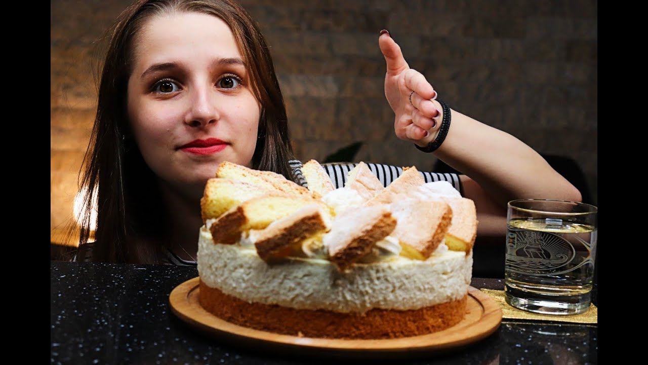 ASMR HOMEMADE MOUSSE RICOTTA AND WHIPPED CREAM CAKE | DESSERT MUKBANG | EATING SOUNDS