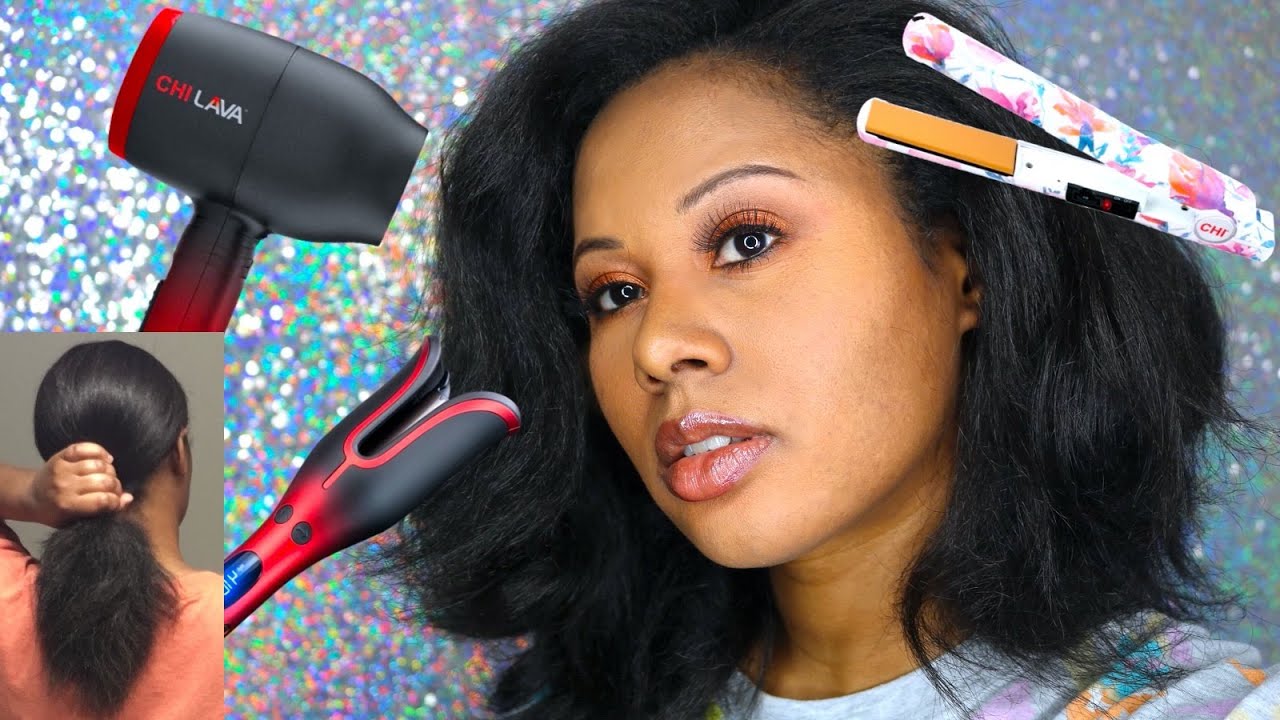 Length Check, Blow Dry, Flat Iron & Curl Routine