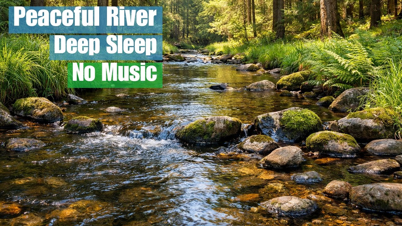 Calm River Sounds for Deep Sleep (No Music)