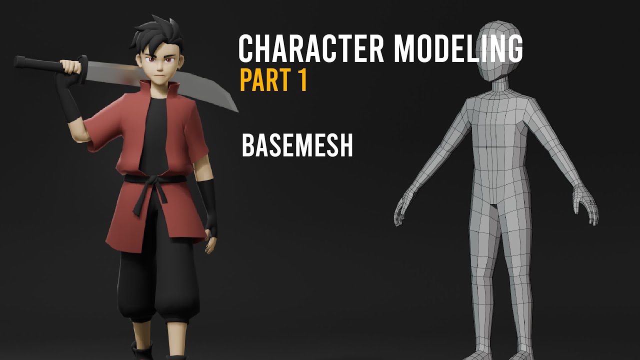 Lowpoly Game Ready Character Modeling Blender 3D - Part 1