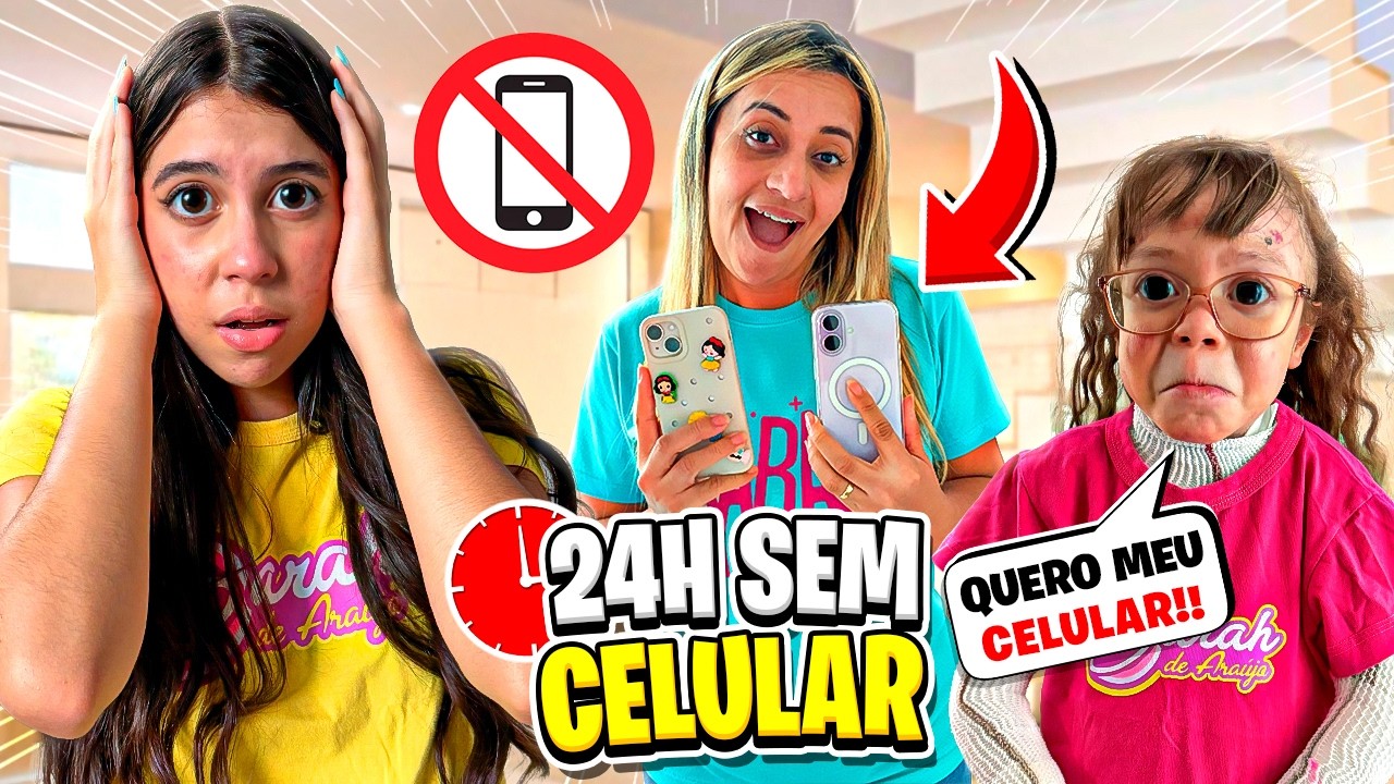 SARAH E ELOAH ficaram 24 HORAS SEM CELULAR! Olha no que deu | Família Araújo