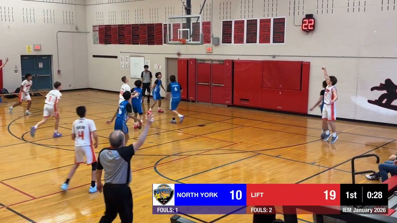 NORTH YORK vs LIFT U15 - Game 4 - IEM OBA Sanctioned tournament Jan 17-18, 2026