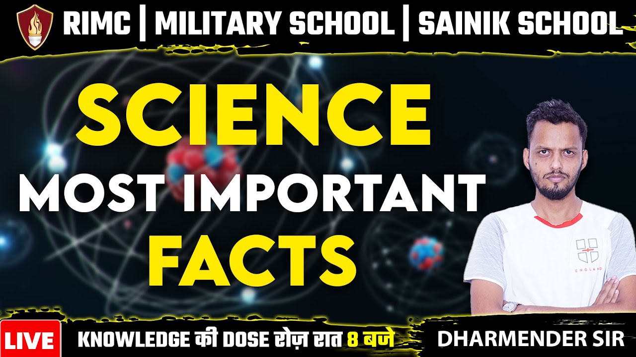 Science Most Important Facts | RIMC Online Coaching | Military School  | Sainik School Coaching