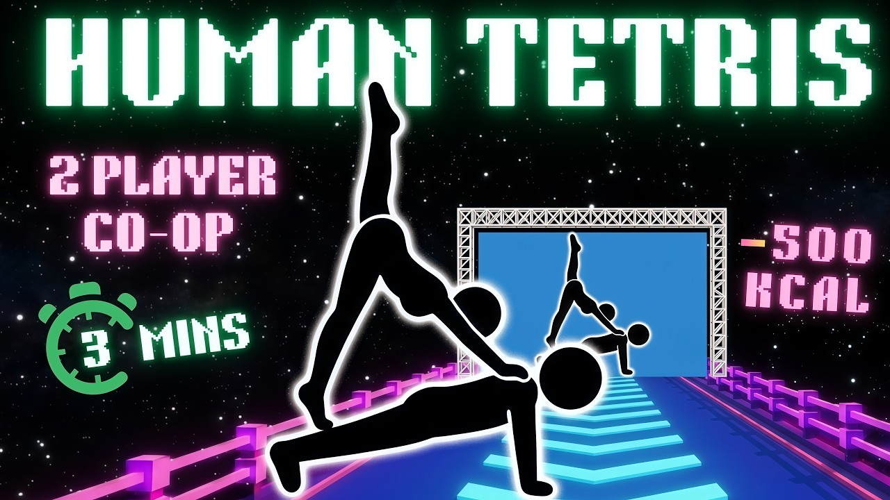 Human Tetris x 2 Player Co-op | Only 1% Of Duos Can Pass This Wall! 🧩