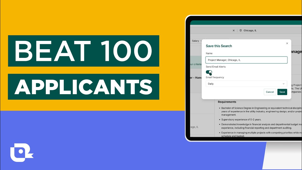 Как быстрее находить работу с помощью поиска вакансий Teal (сохраненные поисковые запросы + уведо...