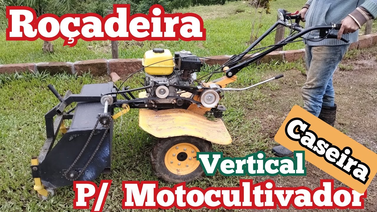 Roçadeira trincha caseira de Baixo custo para moto cultivador parte 2