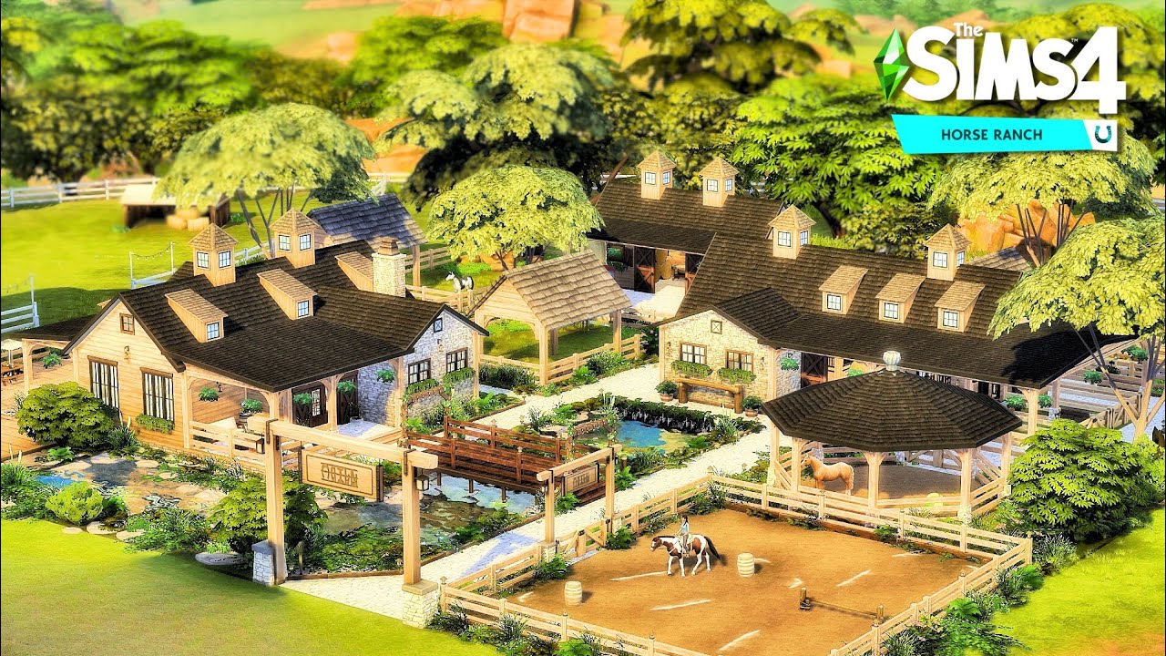 HORSE RANCH | FAMILY HORSE RANCH | The Sims 4 | Speed Build | No CC