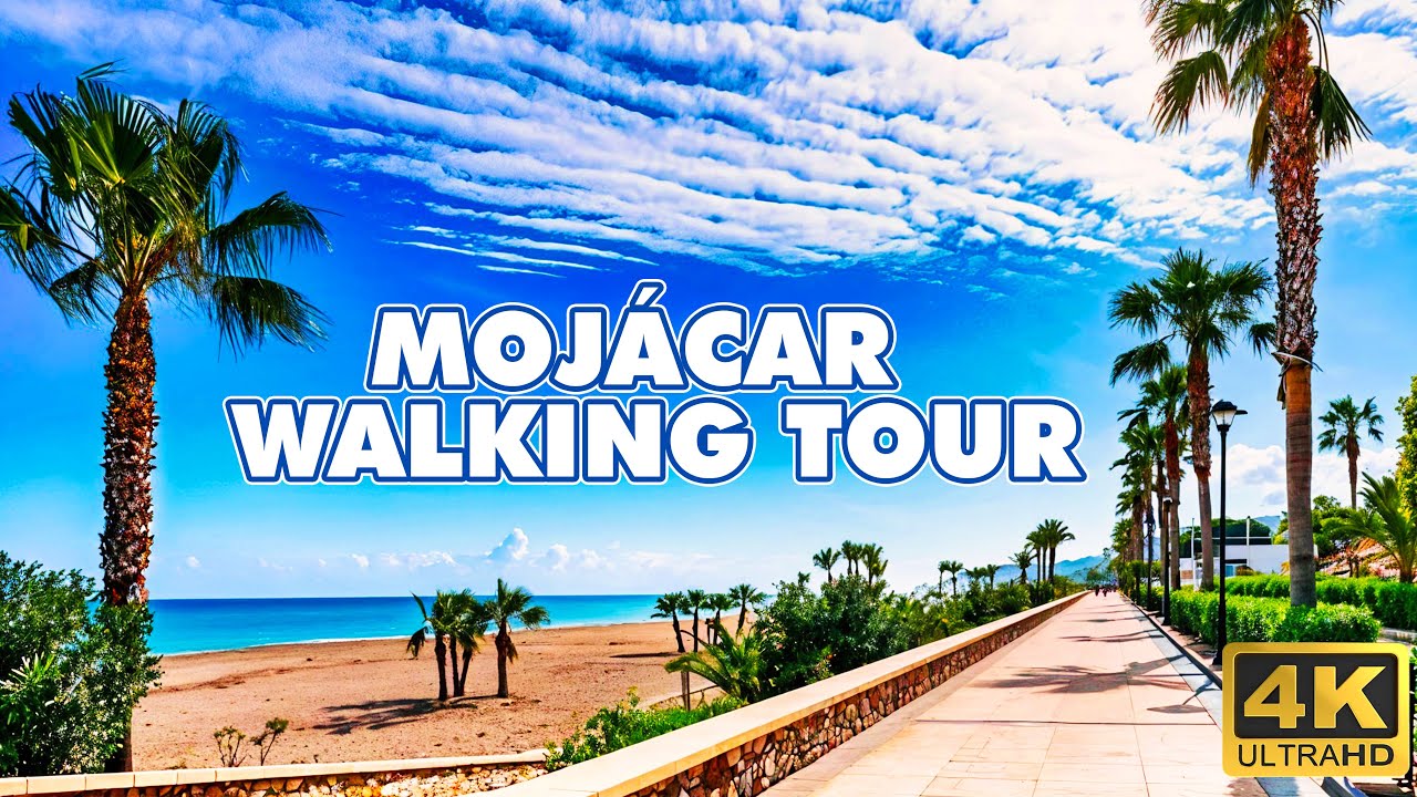 Mojácar Playa, Spain 🇪🇸 | Relaxing Beach Walk in Costa de Almería