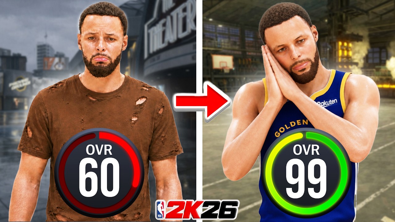 STEPH CURRY BUILD 60 OVR to 99 OVR in 1 VIDEO No Money Spent on NBA 2K26