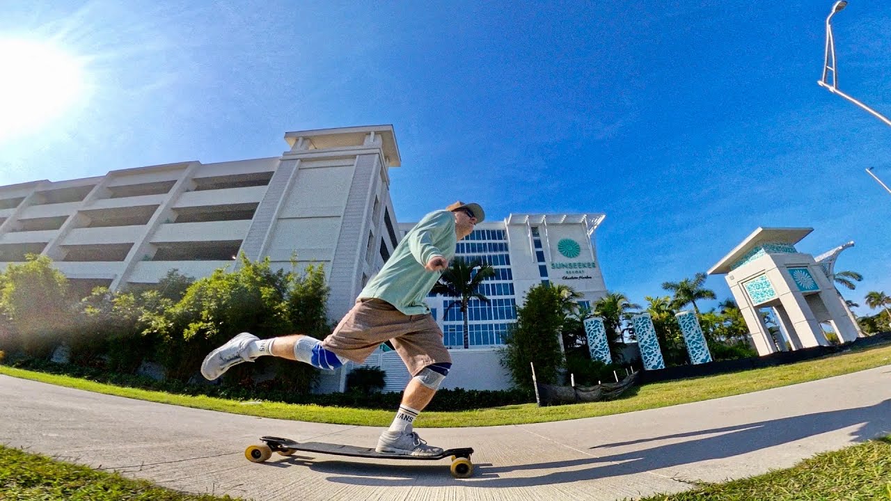 My longboard skate journey to a CLOSED destination / Longboarding to Live Oak Point Port Charlotte