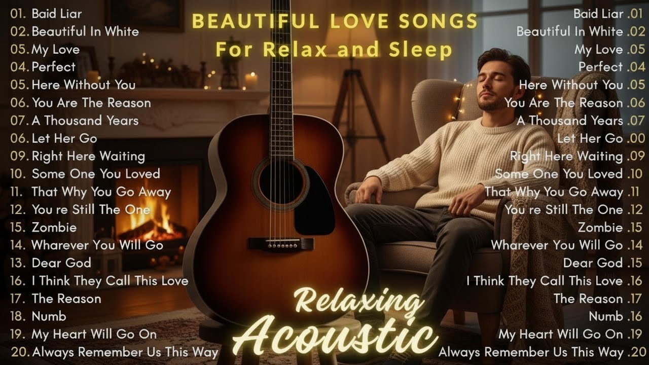 Beautiful Romantic Guitar Love Songs Playlist - Acoustic Guitar Instrumental Love Songs