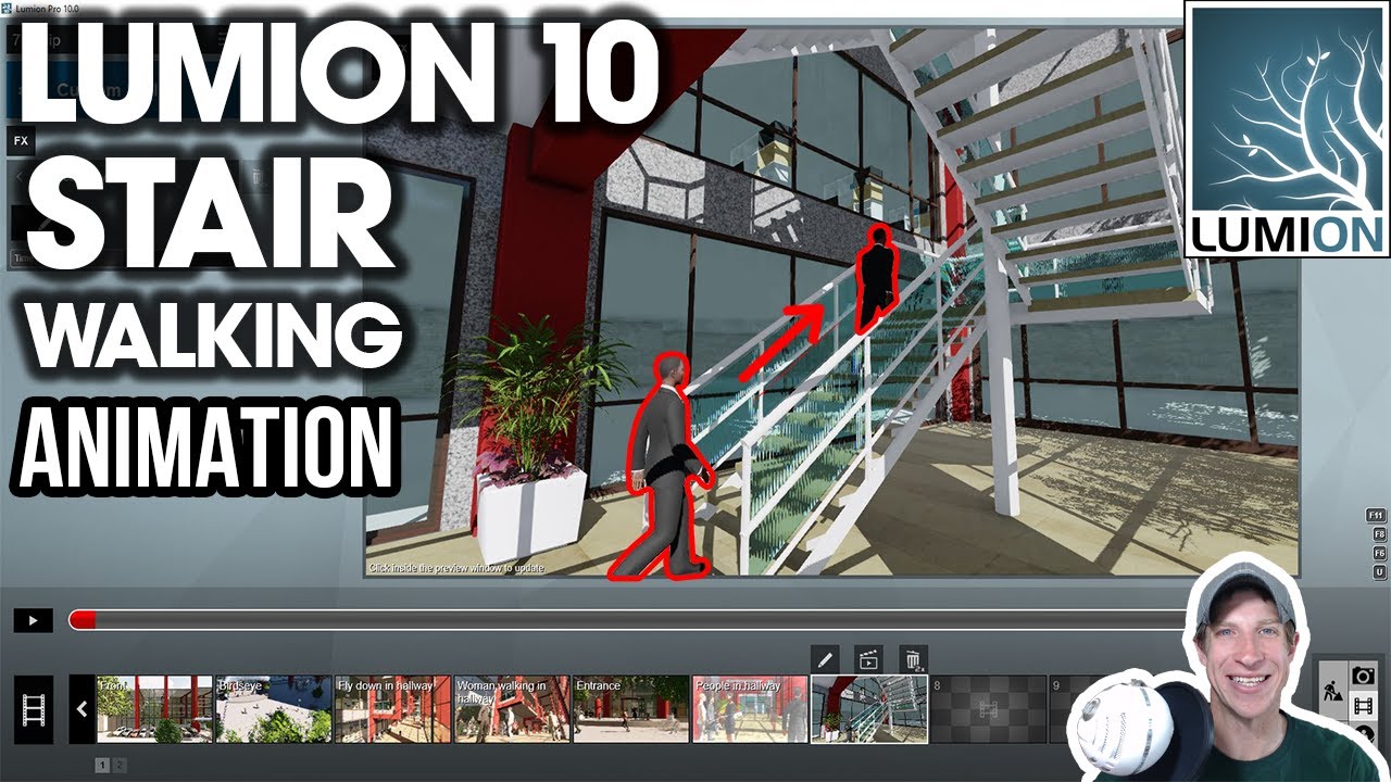 Animating People Walking Up and Down Stairs in Lumion!