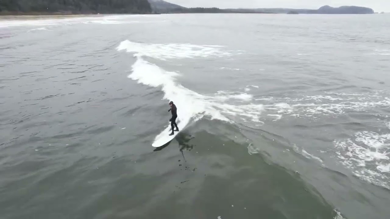 Surfing Hobuck Beach. March 27, 2022.  Mavic Air 2S