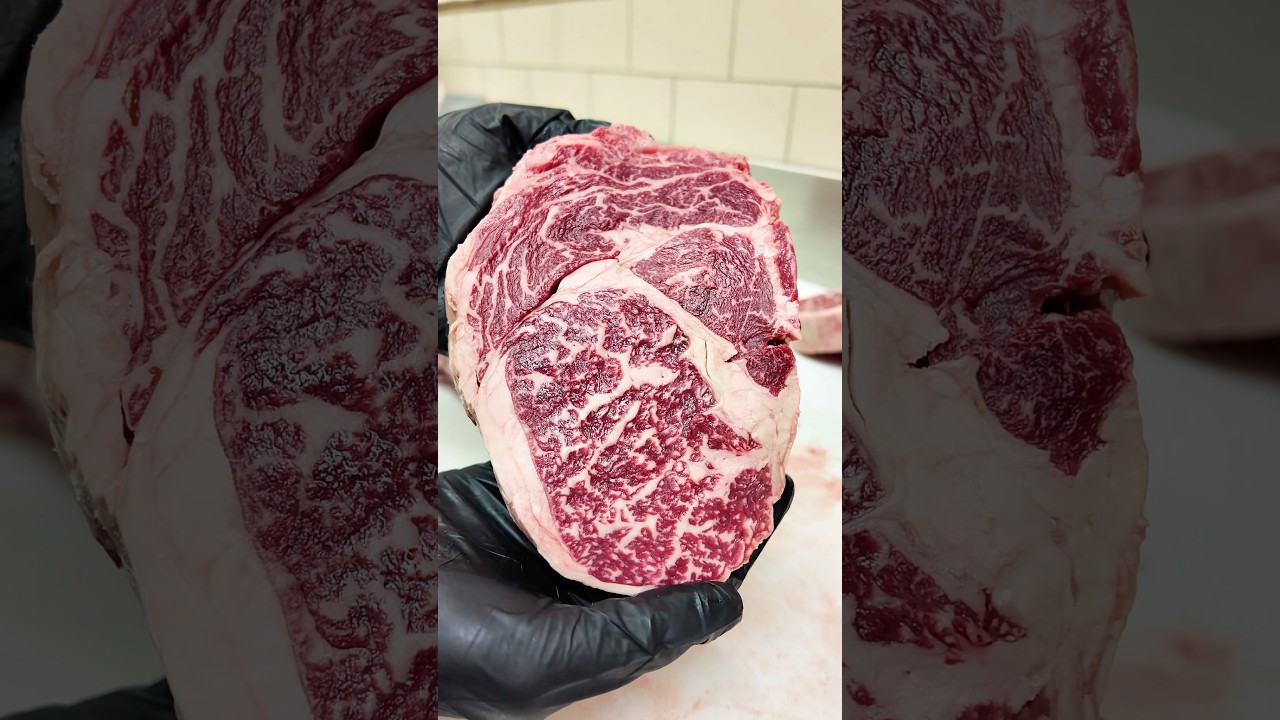 🇦🇺 Wagyu Ribeyes Marble score 8/9 😮 🥩 #wagyu