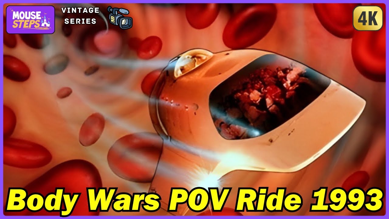 Body Wars Full POV Ride Experience w/ Queue and Preshow - Vintage 1993 Epcot Center (4K Upscale)
