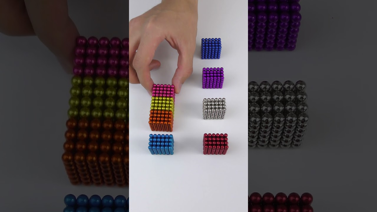 The tiny magnetic balls perfectly attach to each other. #asmr #satisfying #shrots