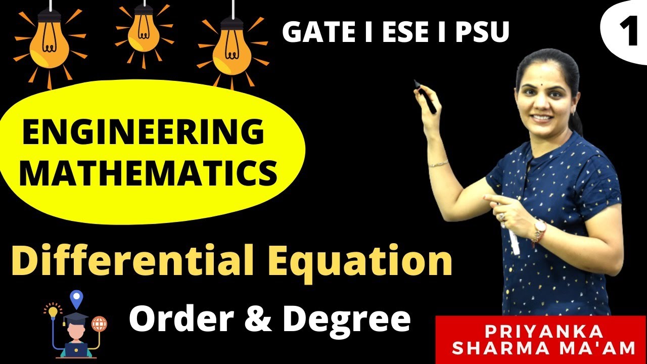 Order & Degree I Differential Equation I Engineering Mathematics by Priyanka Sharma Mam