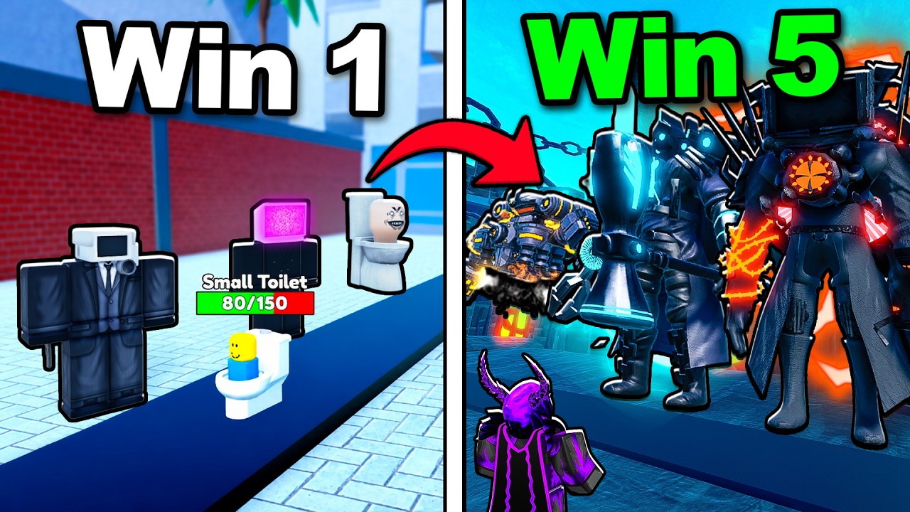 Каждый раз, когда я побеждаю, мои юниты ЭВОЛЮЦИОНИРУЮТ в Toilet Tower Defense!