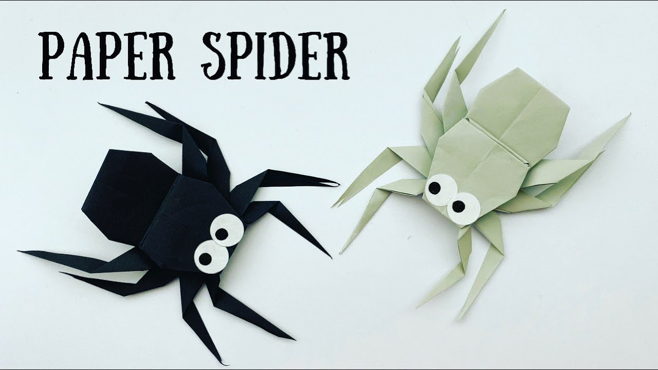 DIY How To Make PAPER SPIDER / Paper Craft / ORIGAMI SPIDER For Halloween / Halloween Craft 2022