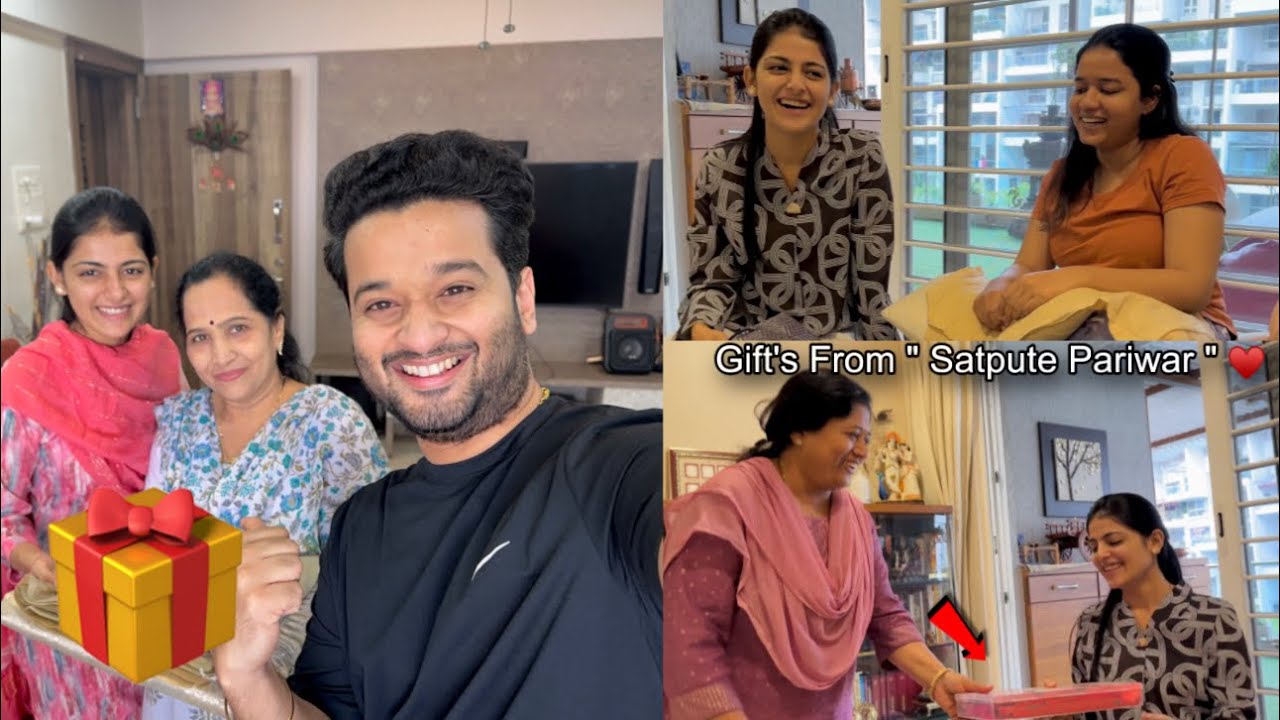 Neha la mummy ,kaku & Ajji saglyani Gifts 🎁 dhile , & 7th Gift 😍| aditya satpute | satpute pariwar