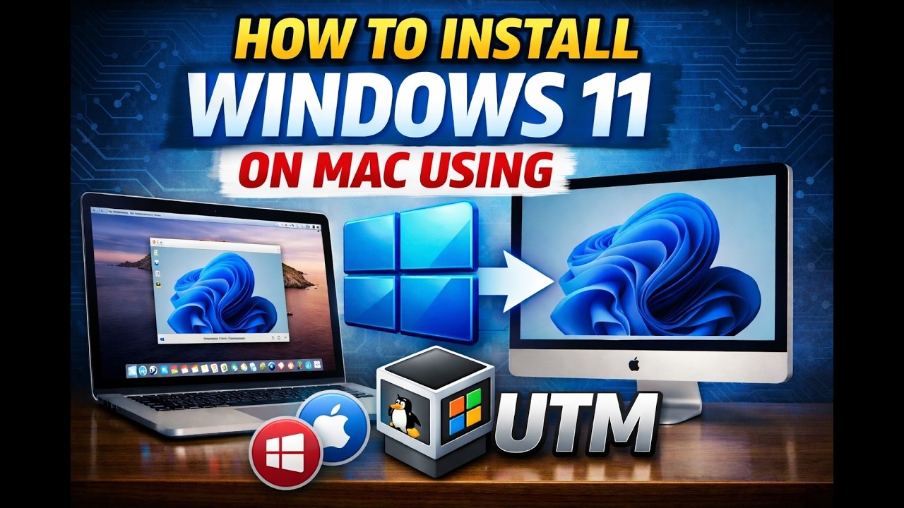Install Windows 11 on Mac M1/M2/M3 using UTM | Step-by-Step