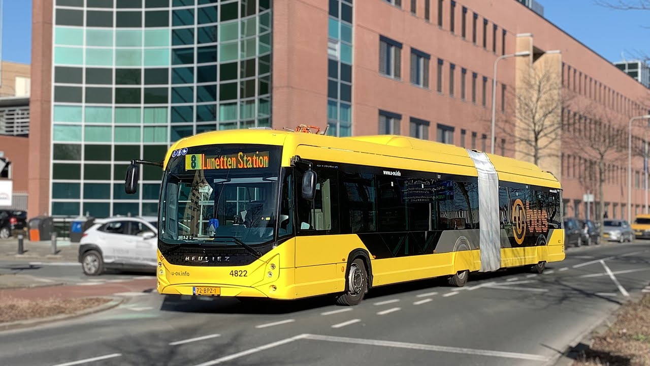 Elektrische Heuliez bussen in Utrecht (Heuliez GX 437 Elec Linium, Qbuzz, U-OV) | Stadsbus