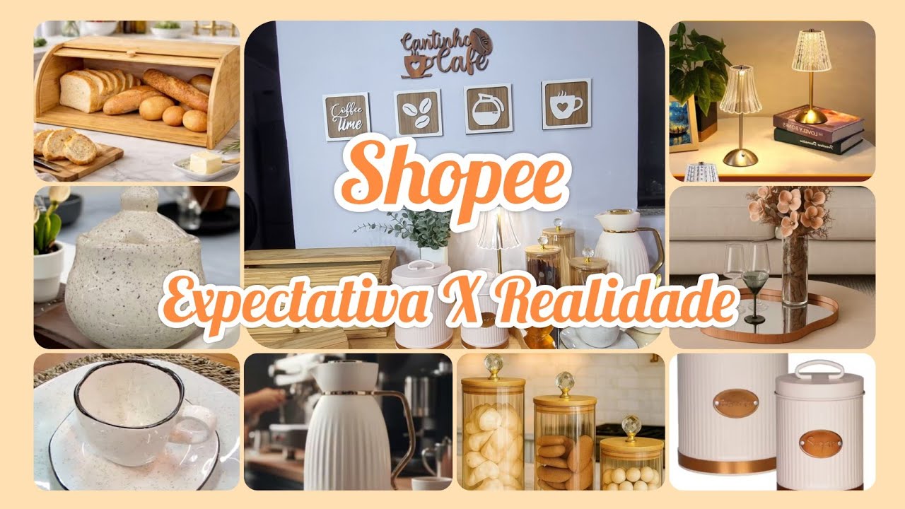 EXPECTATIVA X REALIDADE COMPRAS SHOPEE DE COZINHA/DECORAÇÃO CANTINHO DO CAFÉ ☕️REPAGINADA#achadinhos