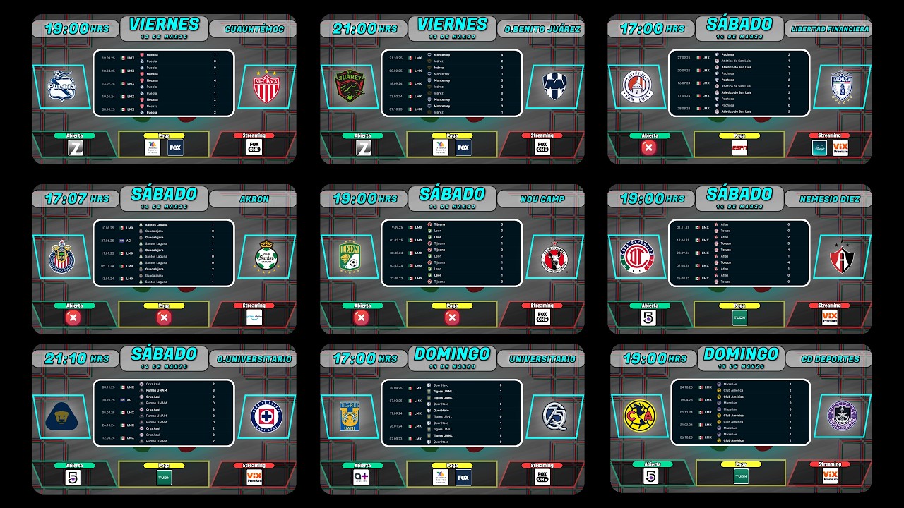 ASÍ se JUGARÁ la JORNADA 11  EN VIVO Liga MX CLAUSURA 2026
